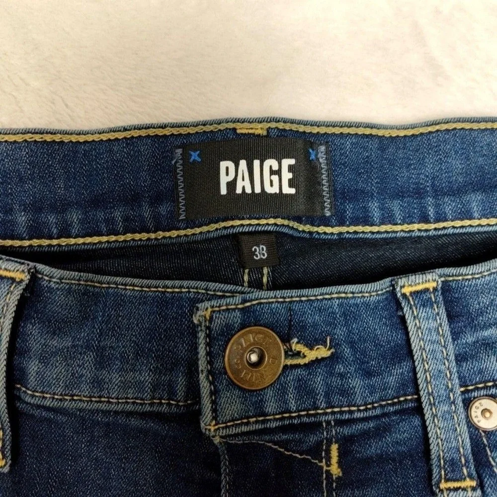 Paige Jeans Mens 33x33 Blue Lennox Straight Medium Wash Stretch Denim 5-Pocket